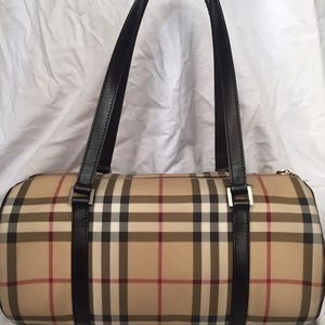 Burberry Nova Check Barrel Handbag